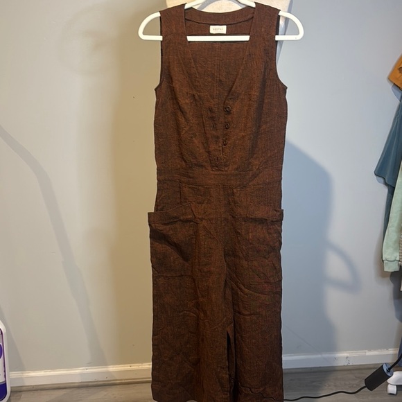NWT Poetry Deep Brown jumpsuit romper light airy beautifully made sz 2 - Picture 1 of 6